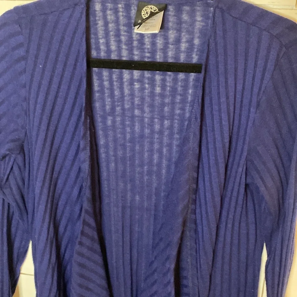 Bobeau Blue Knit Cardigan Lightweight Open-front Cardigan Sweater. Size S.